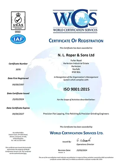 ISO Certificate